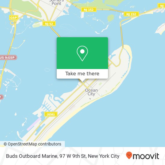 Buds Outboard Marine, 97 W 9th St map