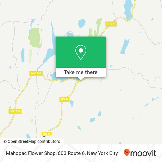 Mapa de Mahopac Flower Shop, 603 Route 6