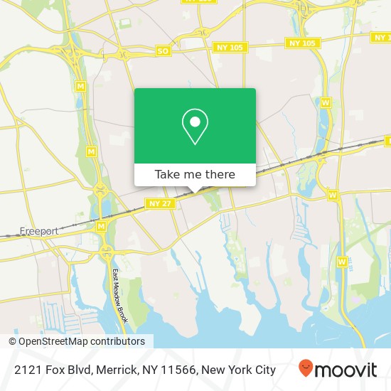 Mapa de 2121 Fox Blvd, Merrick, NY 11566