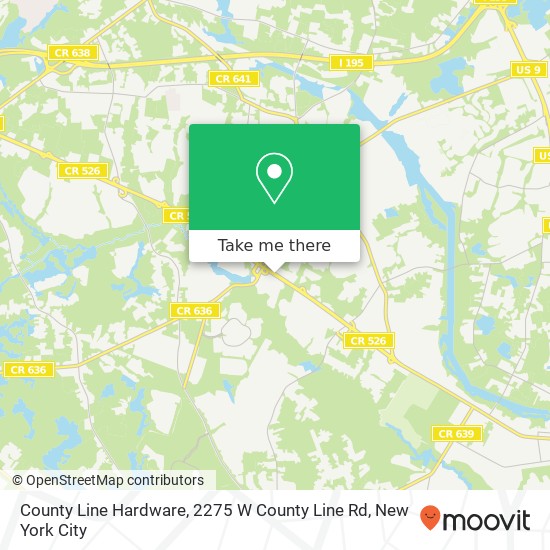 Mapa de County Line Hardware, 2275 W County Line Rd