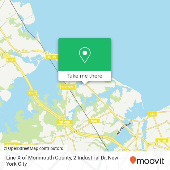 Mapa de Line-X of Monmouth County, 2 Industrial Dr