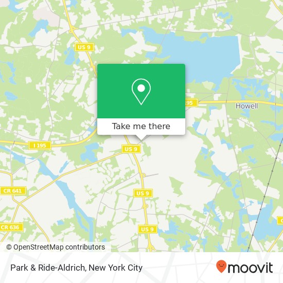 Mapa de Park & Ride-Aldrich