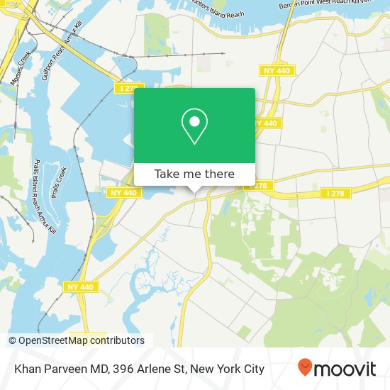 Mapa de Khan Parveen MD, 396 Arlene St