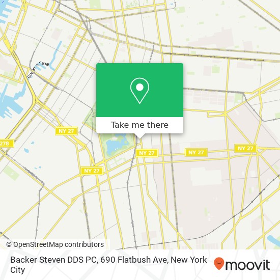 Backer Steven DDS PC, 690 Flatbush Ave map