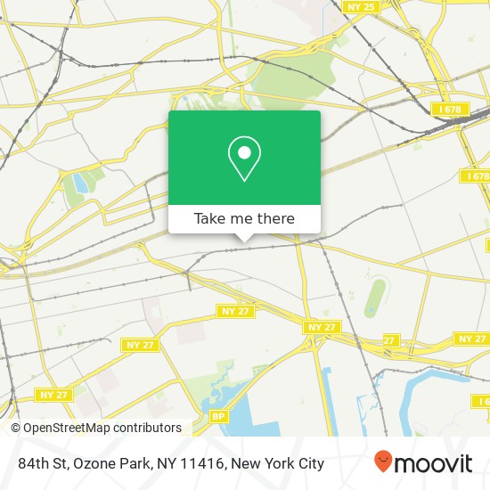 Mapa de 84th St, Ozone Park, NY 11416