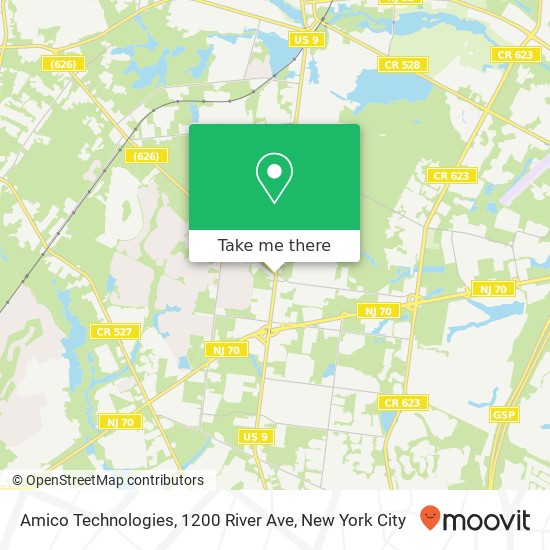 Mapa de Amico Technologies, 1200 River Ave