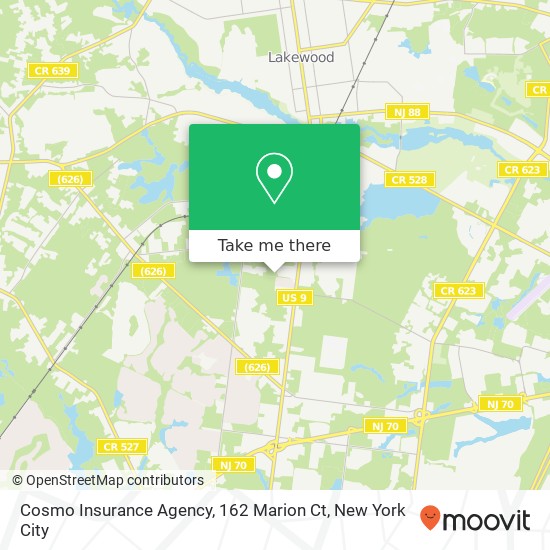 Cosmo Insurance Agency, 162 Marion Ct map