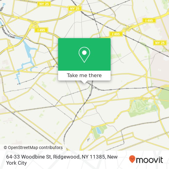 Mapa de 64-33 Woodbine St, Ridgewood, NY 11385