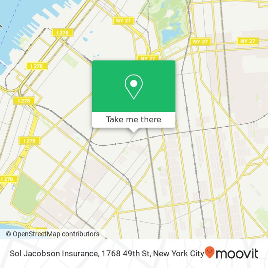 Sol Jacobson Insurance, 1768 49th St map