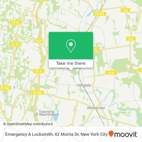 Mapa de Emergency A Locksmith, 42 Morris Dr