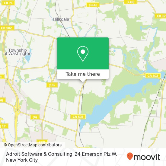 Adroit Software & Consulting, 24 Emerson Plz W map