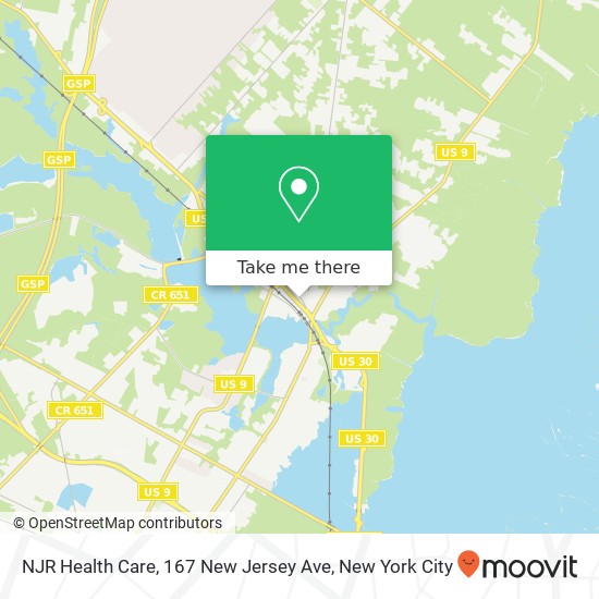 NJR Health Care, 167 New Jersey Ave map