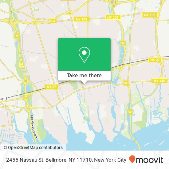 Mapa de 2455 Nassau St, Bellmore, NY 11710