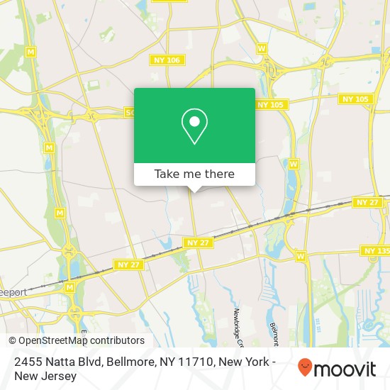 Mapa de 2455 Natta Blvd, Bellmore, NY 11710
