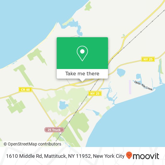 Mapa de 1610 Middle Rd, Mattituck, NY 11952