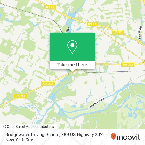 Bridgewater Driving School, 789 US Highway 202 map