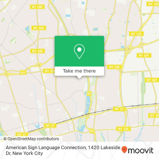 Mapa de American Sign Language Connection, 1420 Lakeside Dr