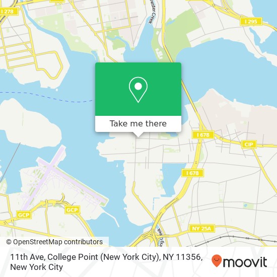 Mapa de 11th Ave, College Point (New York City), NY 11356