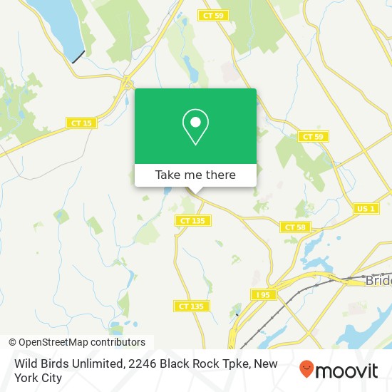 Wild Birds Unlimited, 2246 Black Rock Tpke map