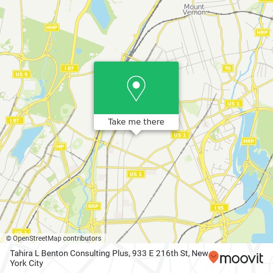 Mapa de Tahira L Benton Consulting Plus, 933 E 216th St