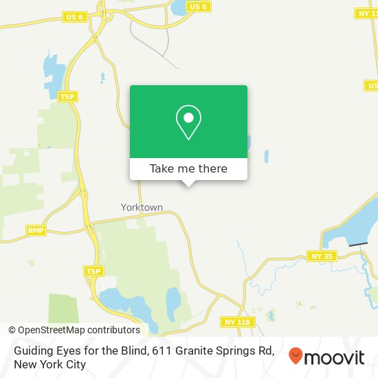 Guiding Eyes for the Blind, 611 Granite Springs Rd map