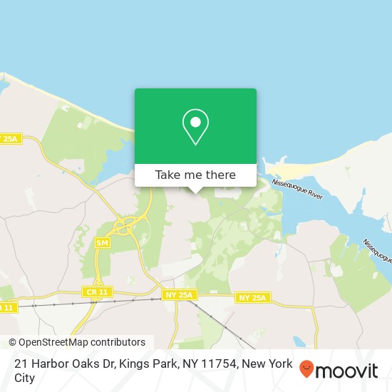 21 Harbor Oaks Dr, Kings Park, NY 11754 map