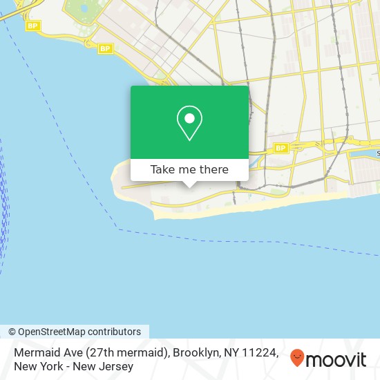 Mapa de Mermaid Ave (27th mermaid), Brooklyn, NY 11224