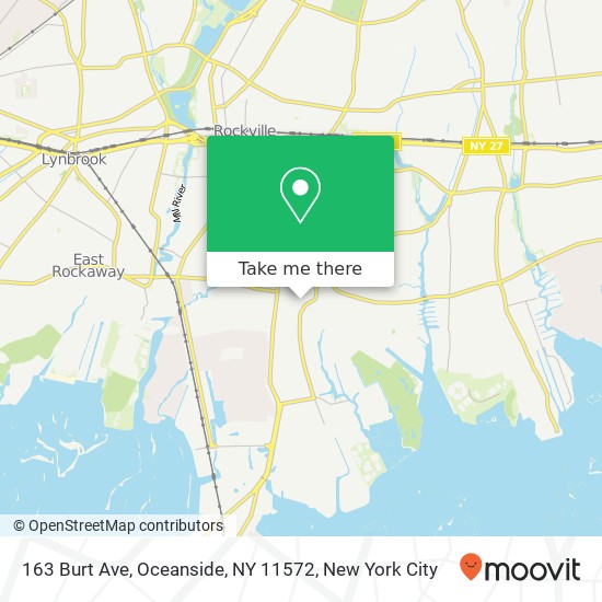 Mapa de 163 Burt Ave, Oceanside, NY 11572