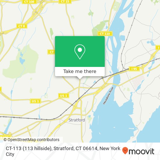 Mapa de CT-113 (113 hillside), Stratford, CT 06614