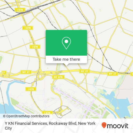 Mapa de Y KN Financial Services, Rockaway Blvd
