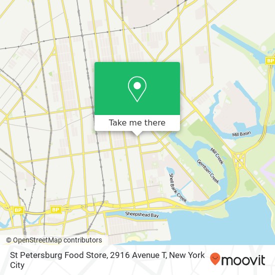 St Petersburg Food Store, 2916 Avenue T map