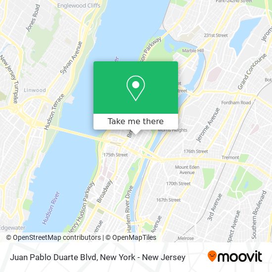 Juan Pablo Duarte Blvd map