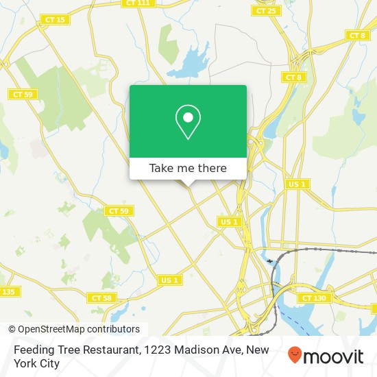 Feeding Tree Restaurant, 1223 Madison Ave map