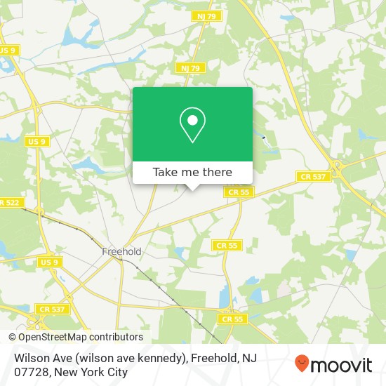 Mapa de Wilson Ave (wilson ave kennedy), Freehold, NJ 07728