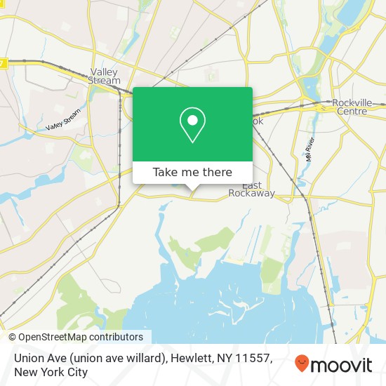 Mapa de Union Ave (union ave willard), Hewlett, NY 11557