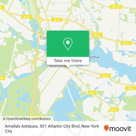 Amelia's Antiques, 501 Atlantic City Blvd map