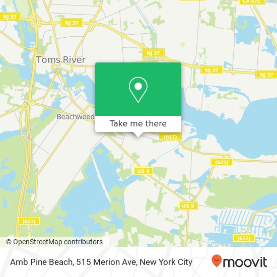 Mapa de Amb Pine Beach, 515 Merion Ave