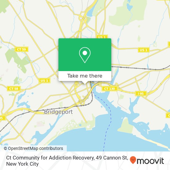 Ct Community for Addiction Recovery, 49 Cannon St map