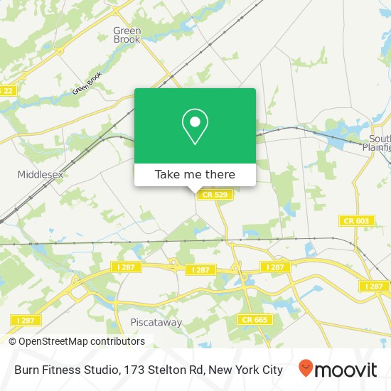 Mapa de Burn Fitness Studio, 173 Stelton Rd