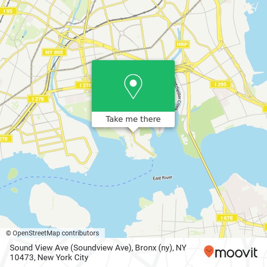 Sound View Ave (Soundview Ave), Bronx (ny), NY 10473 map