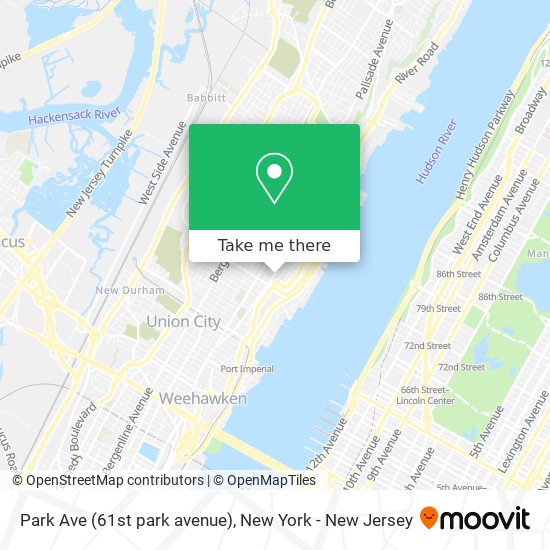 Park Ave (61st park avenue) map