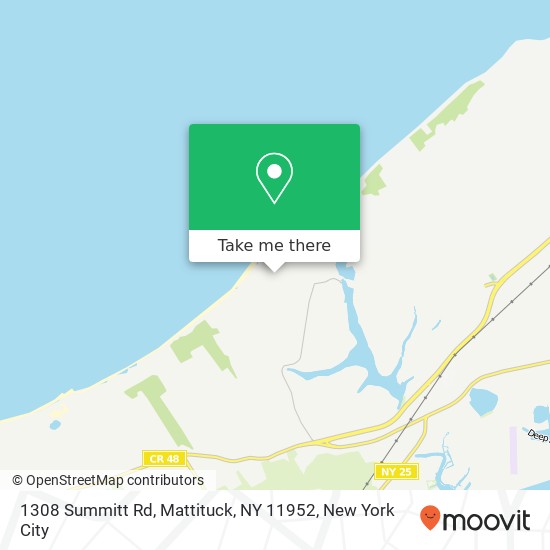 Mapa de 1308 Summitt Rd, Mattituck, NY 11952