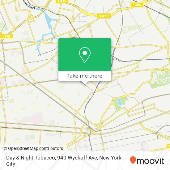 Mapa de Day & Night Tobacco, 940 Wyckoff Ave