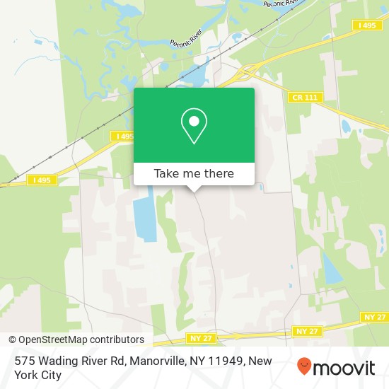 Mapa de 575 Wading River Rd, Manorville, NY 11949