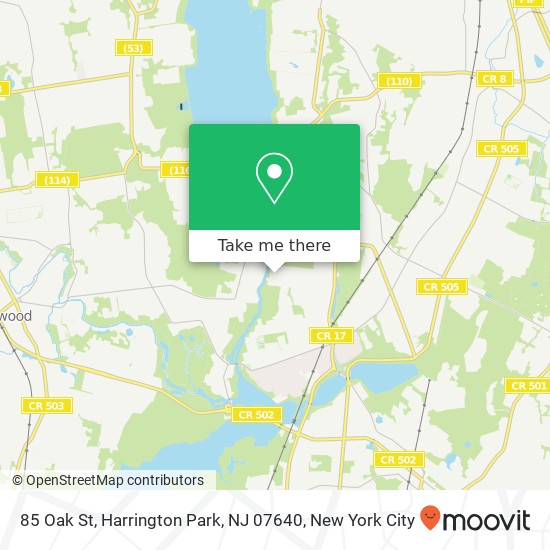 Mapa de 85 Oak St, Harrington Park, NJ 07640