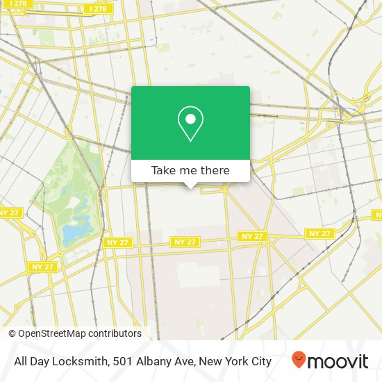 Mapa de All Day Locksmith, 501 Albany Ave