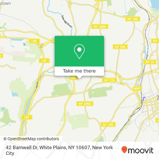 Mapa de 42 Barnwell Dr, White Plains, NY 10607