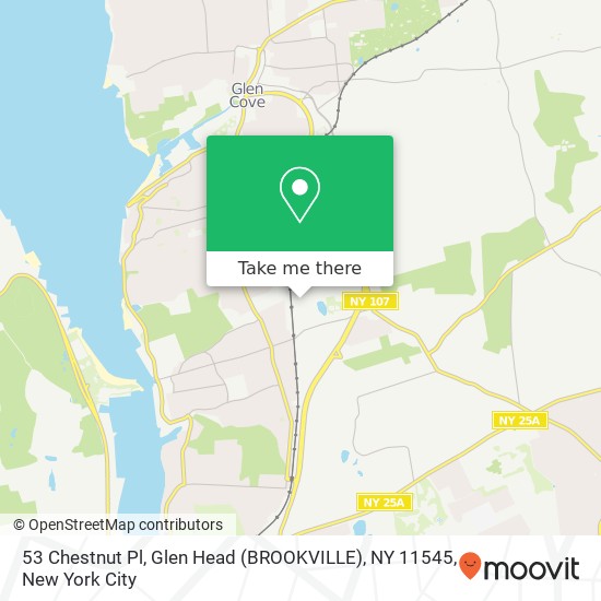 Mapa de 53 Chestnut Pl, Glen Head (BROOKVILLE), NY 11545