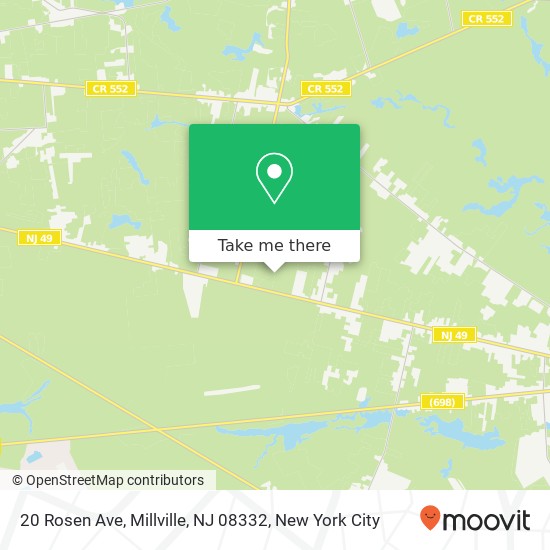 Mapa de 20 Rosen Ave, Millville, NJ 08332