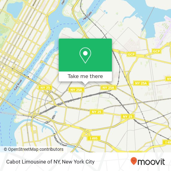 Cabot Limousine of NY map